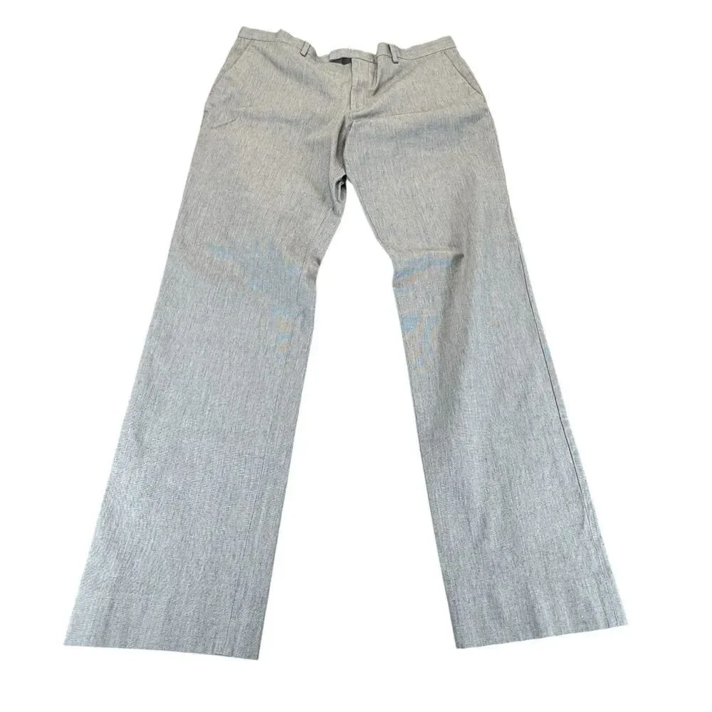 Banana Republic 36x34 Dress Casual Pants Mens Gray Cotton Modern Slim Fit Lined